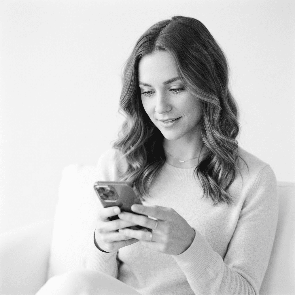 Girl with Mobile - AI Creators